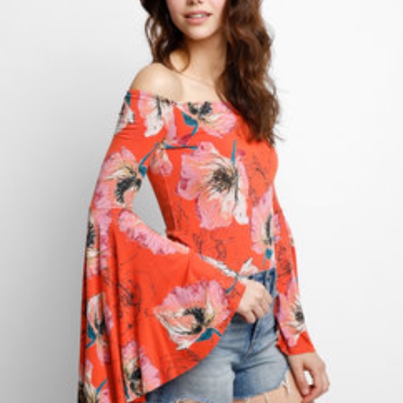 Free People Birds of Paradise bell sleeve top - Picture 4 of 7